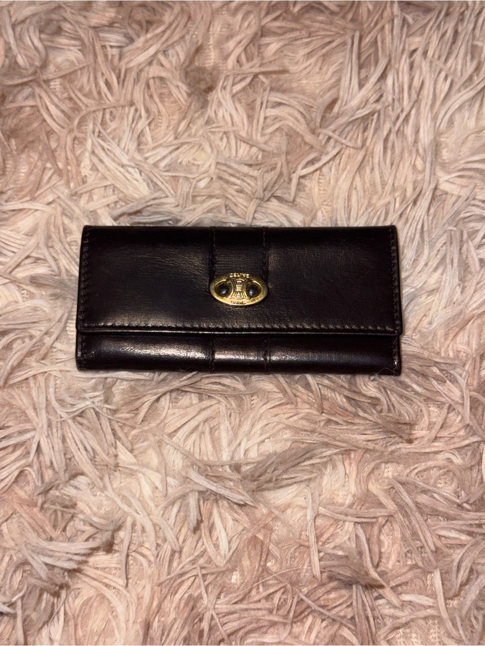 Vintage Celine Paris Horse Carriage Leather Six-Key Holder